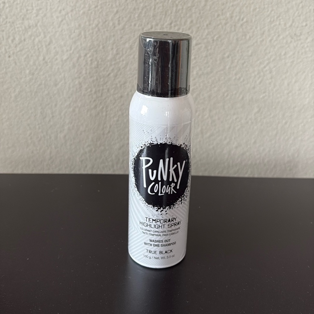 New Sealed Punky Colour Temporary Hair Color Spray True Black